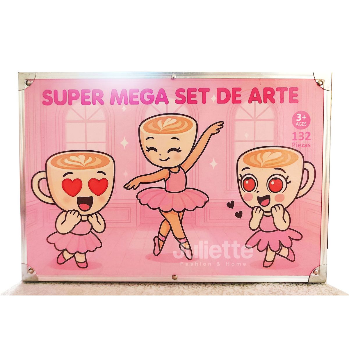 GENERICO - BAILARINA CAPUCHINA III KIT DE DIBUJO 132PCS EN MALETA ROSA