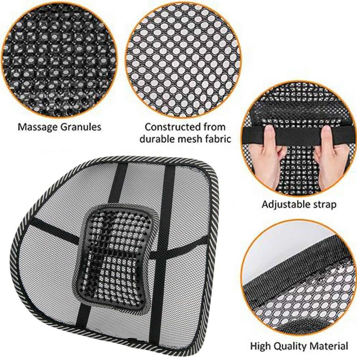 GENERICO - Malla Soporte Lumbar Para Asiento Del Auto