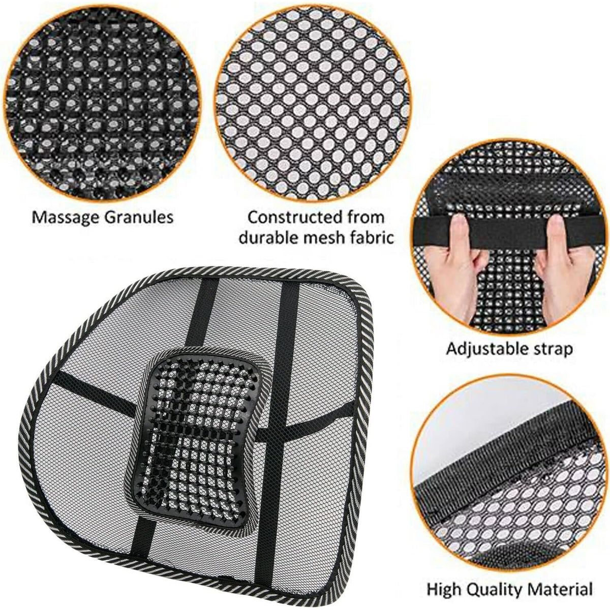GENERICO - Malla Soporte Lumbar Para Asiento Del Auto