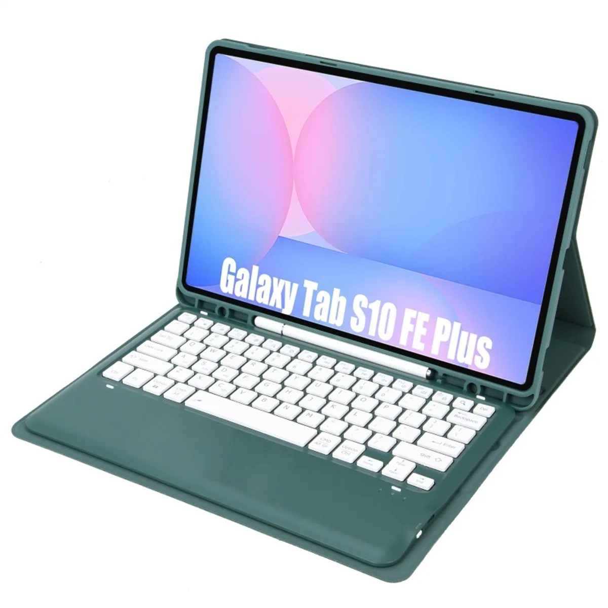 RENVMEXY - Teclado Bluetooth A820B verde para Samsung Galaxy Tab S10 FE Plus