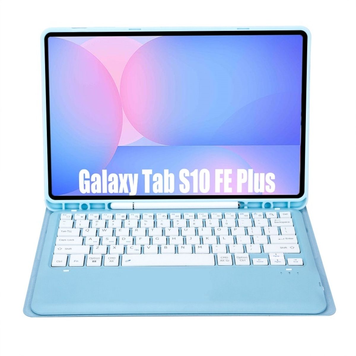 RENVMEXY - Teclado Bluetooth A820B azul para Samsung Galaxy Tab S10 FE Plus