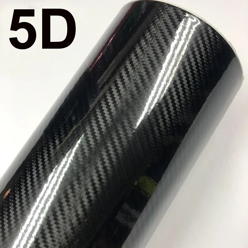 GENERICO - Vinil Fibra de Carbono 5D Negro Gloss 30X150CM