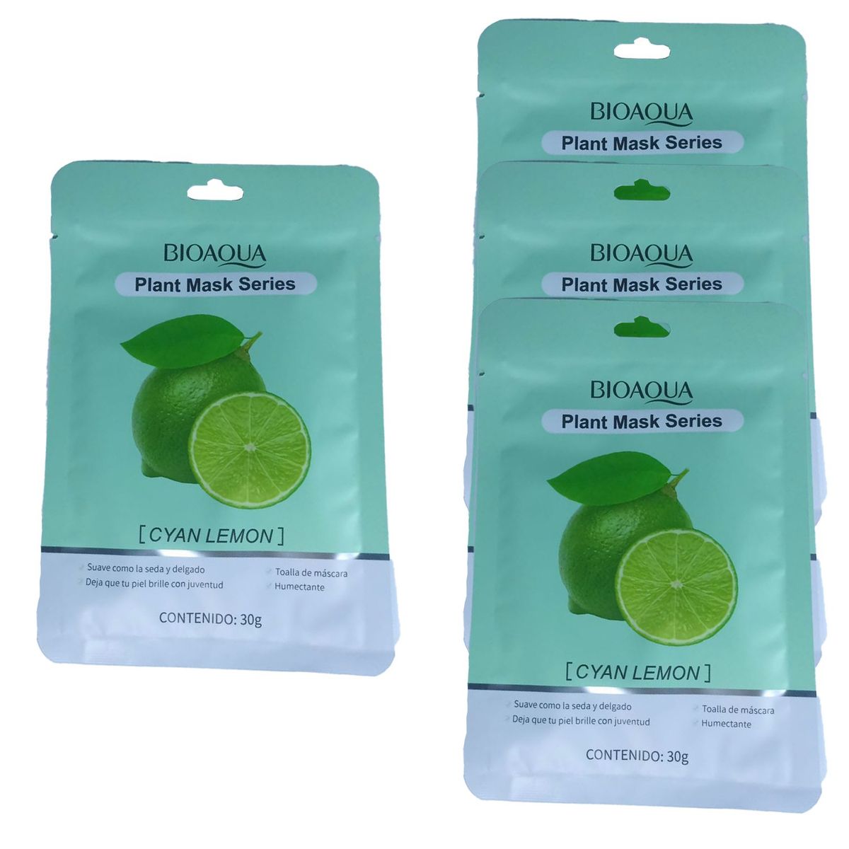 BIOAQUA - Mascarilla Facial Limón Verde Bioaqua 10 UND