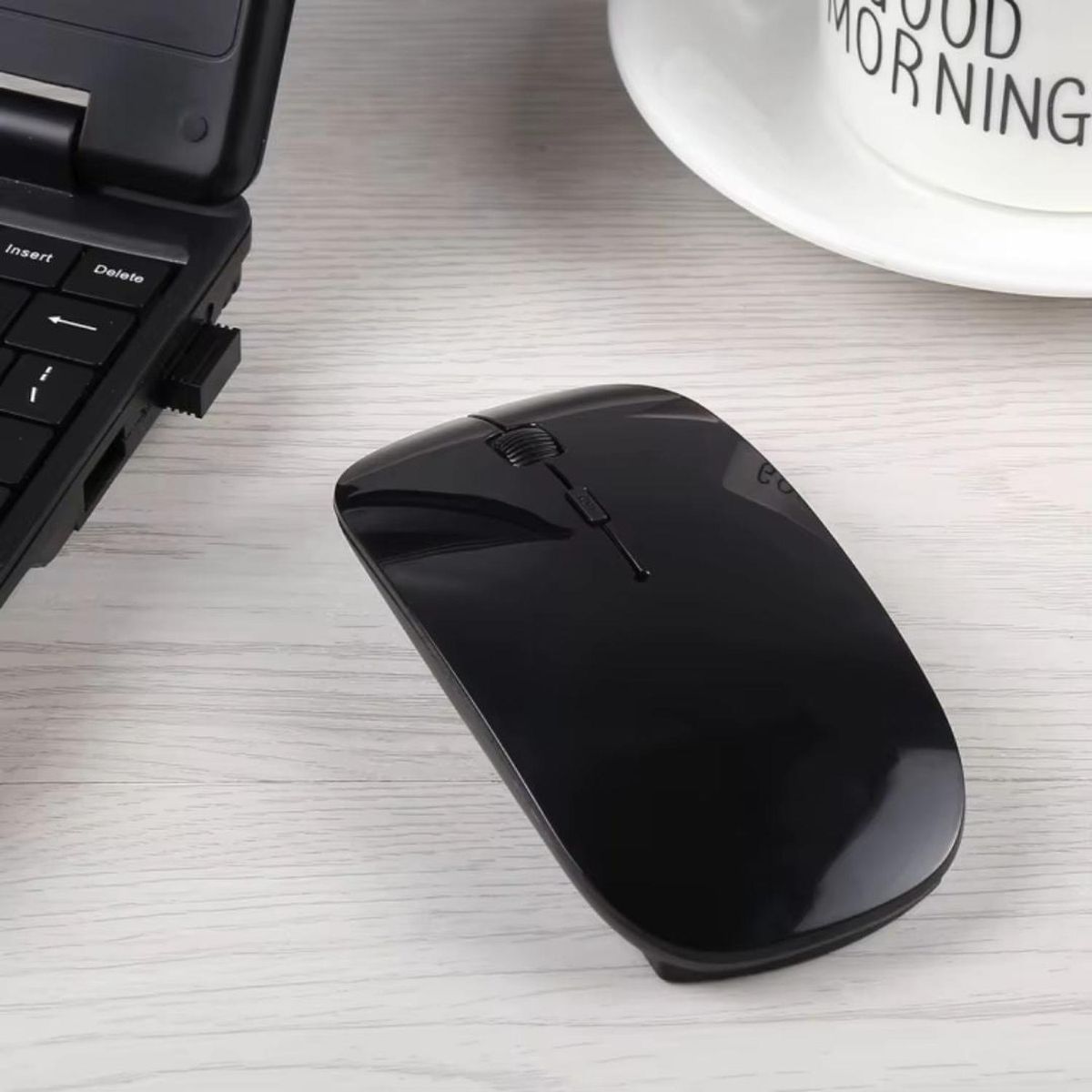 GENERICO - Mouse Óptico Slim Ergonómico Conectividad Bluetooth - Negro