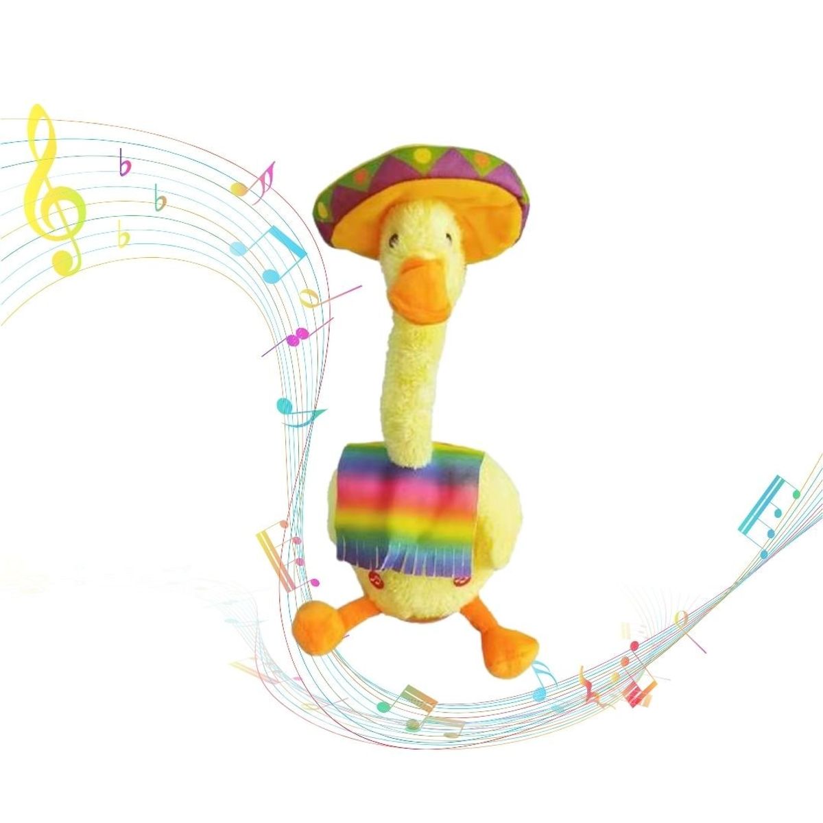 GENERICO - Peluche Patito Bailarín Musical para Niños