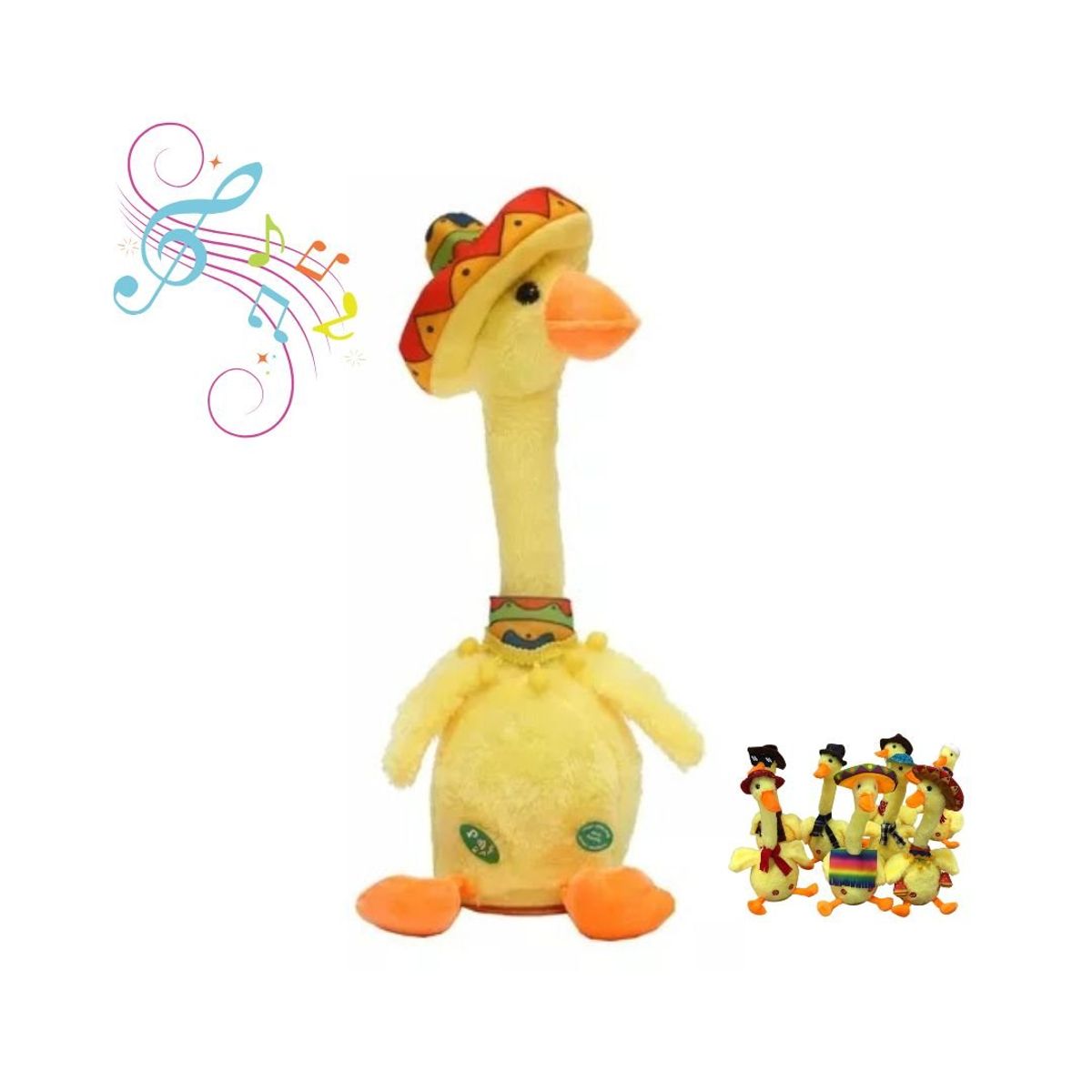 GENERICO - Peluche Patito Bailarín Musical para Niños