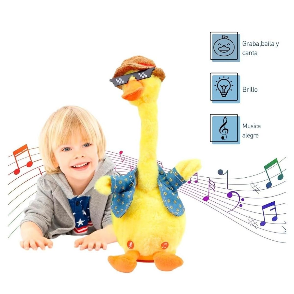 GENERICO - Juguete Patito Bailarín Musical Recargable