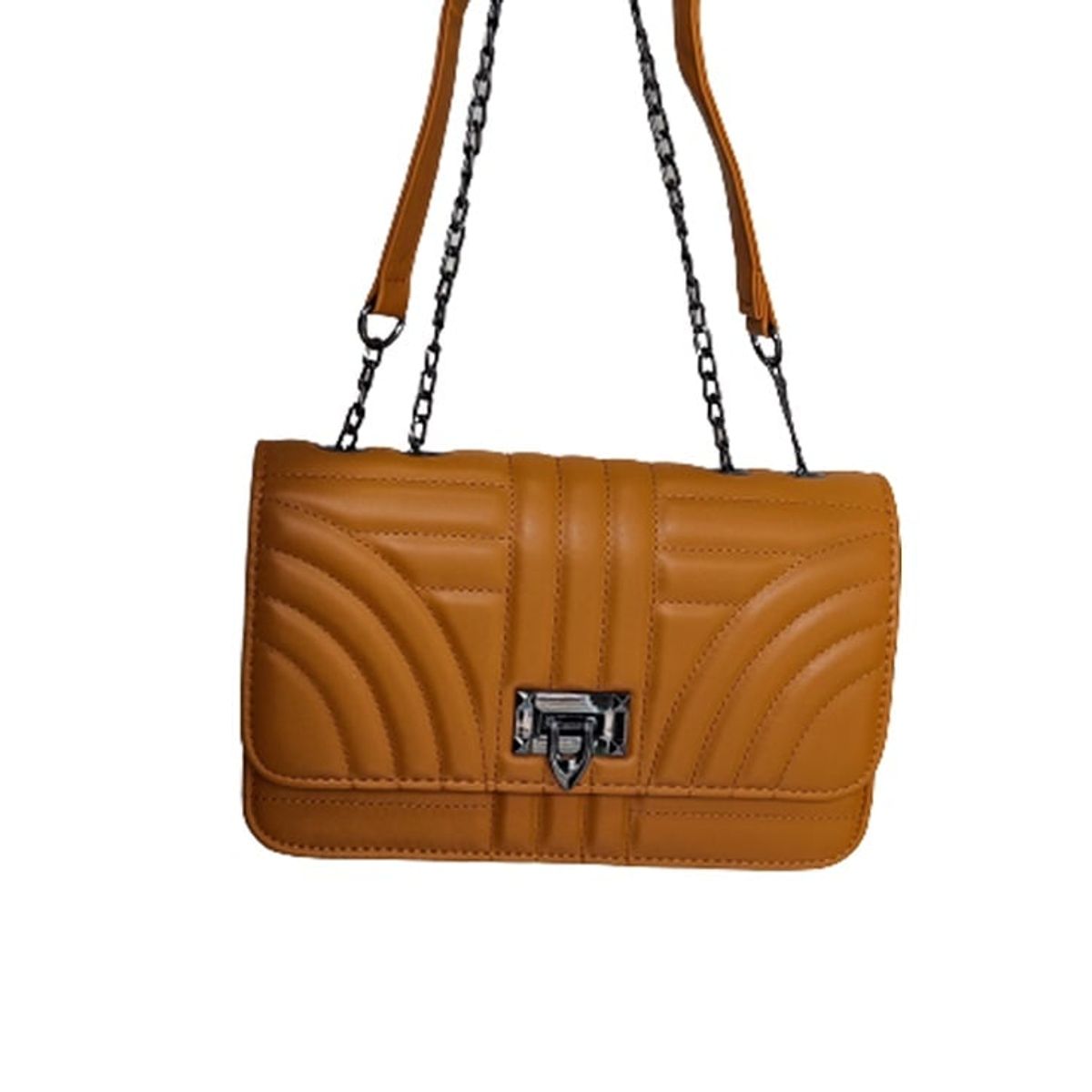 ITELSISTEM - Bolso Cartera Mujer De Mano Hombro Acolchado Tipo cuerina Mostaza