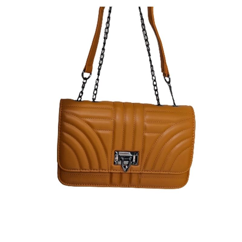 ITELSISTEM - Bolso Cartera Mujer De Mano Hombro Acolchado Tipo cuerina Mostaza