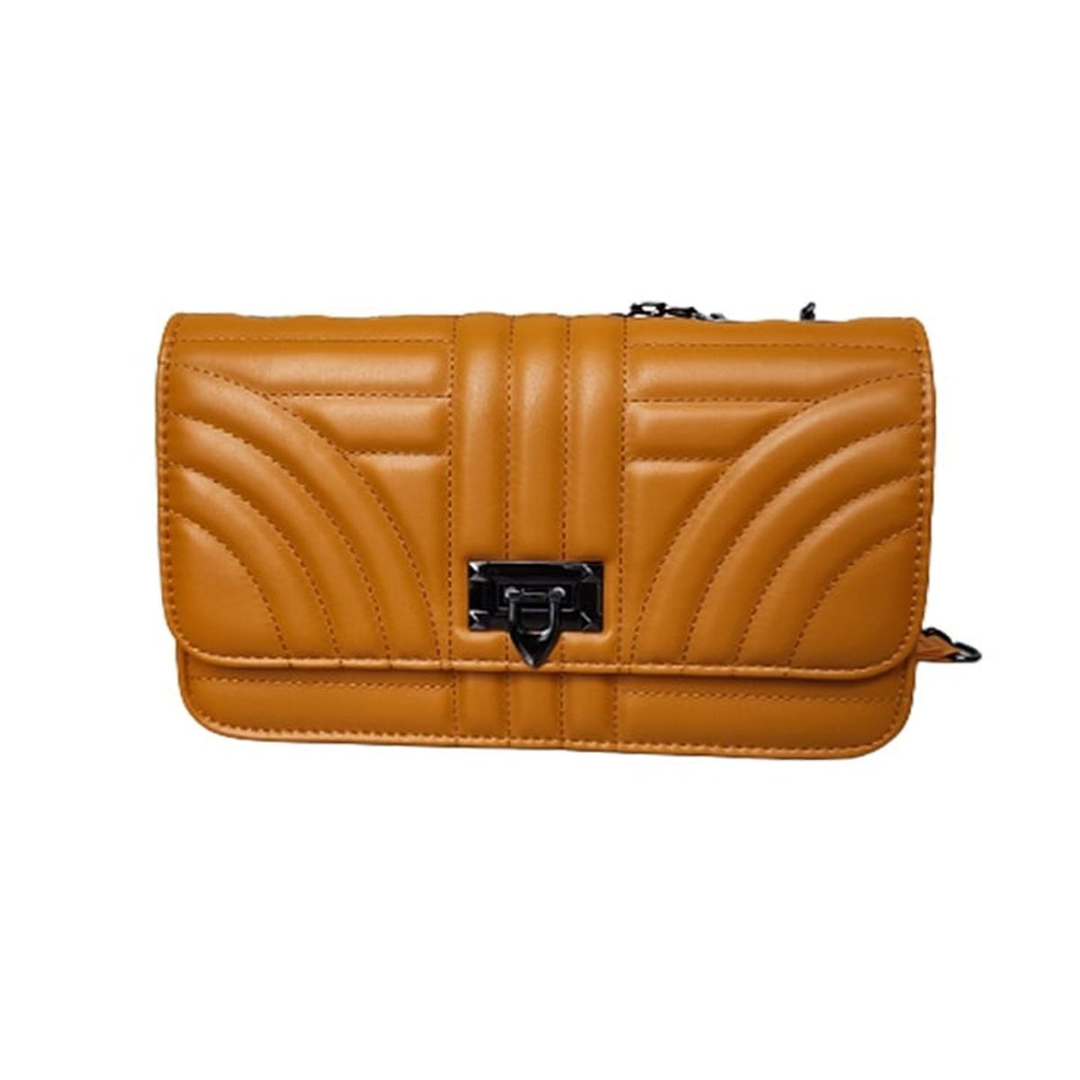 ITELSISTEM - Bolso Cartera Mujer De Mano Hombro Acolchado Tipo cuerina Mostaza