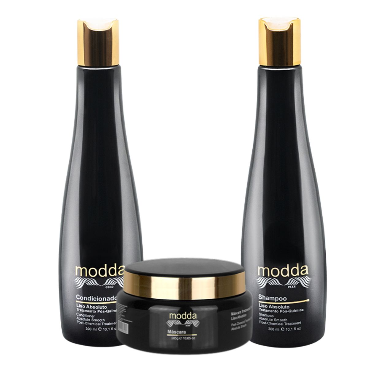 GENERICO - MODDA - Pack Liso Absoluto 300ml + Acondicionador 300ml + Mask 250ml