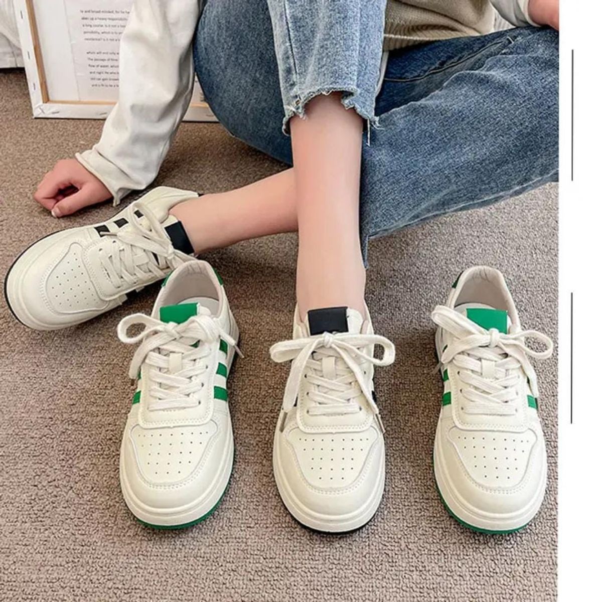 GENERICO - ZAPATILLA MODELO RAYAS MUJER