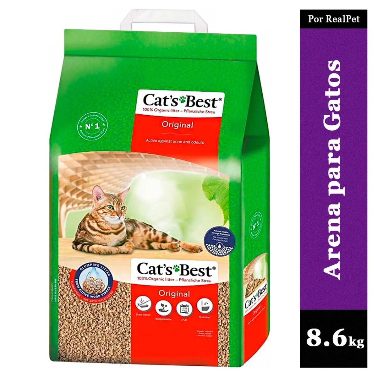 CATS BEST - Arena para Gatos Cats Best Original  8.60 kg