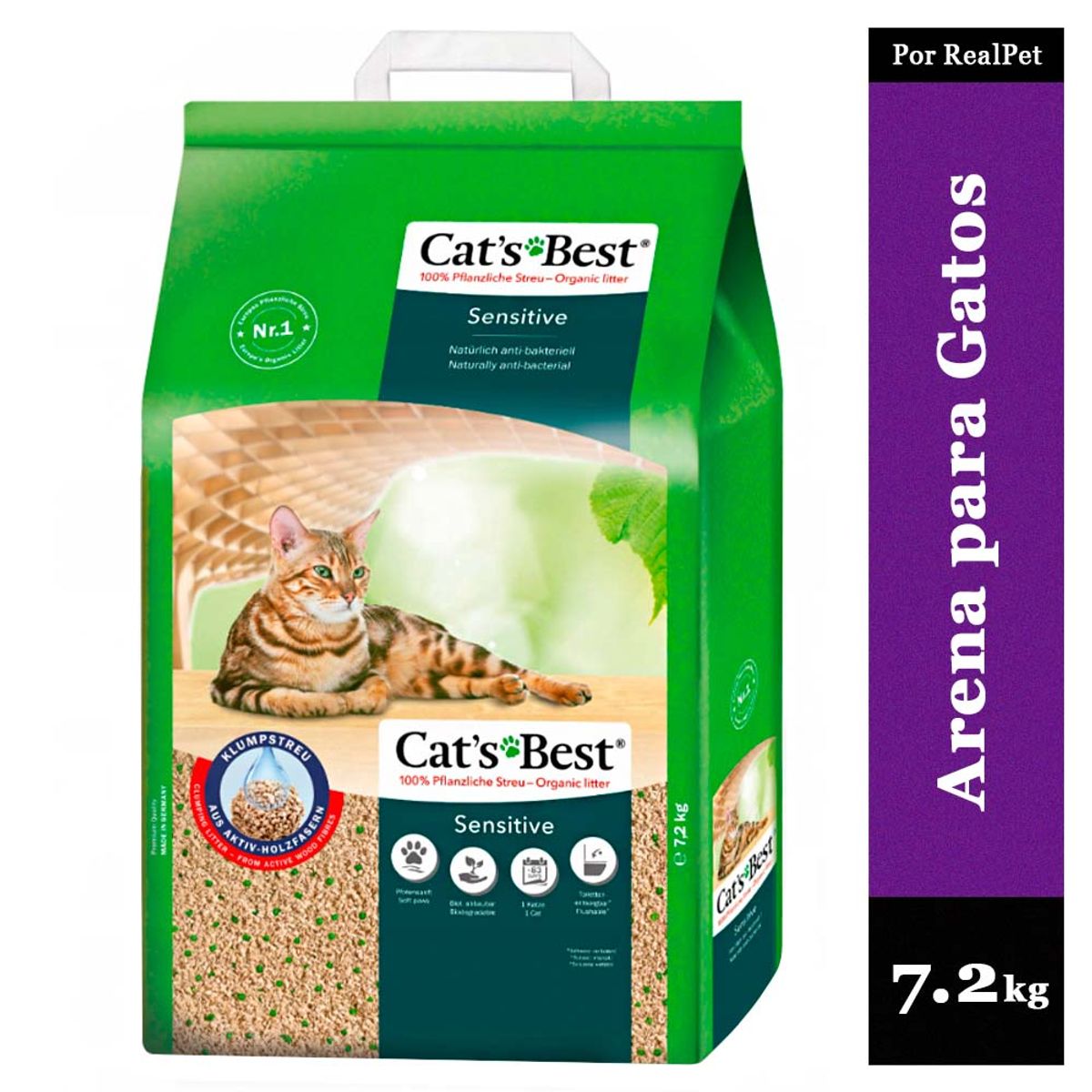 CATS BEST - Arena para Gatos Cats Best Sensitive  7.20 kg