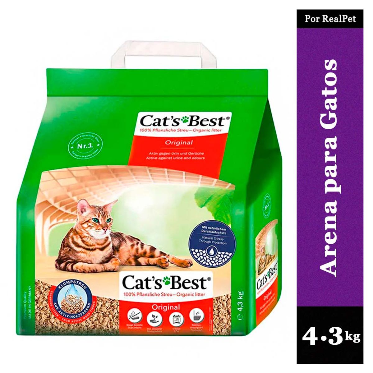 CATS BEST - Arena para Gatos Cats Best Original  4.30 kg