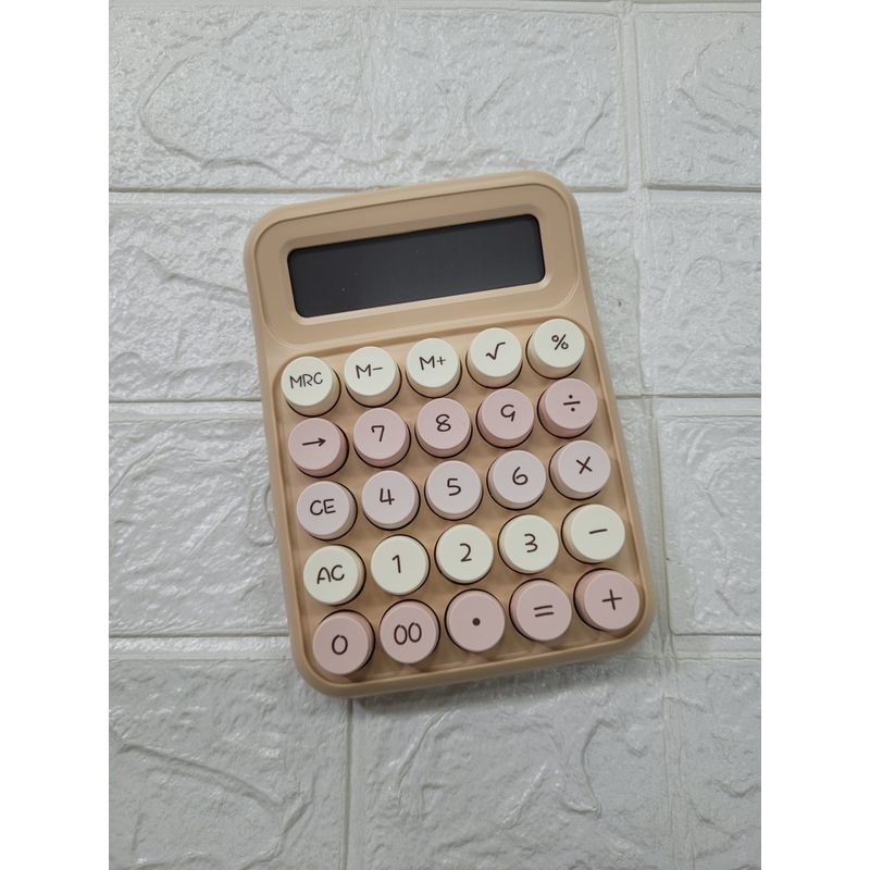 GENERICO - CALCULADORA RETRO 12 DIGITOS CREMA