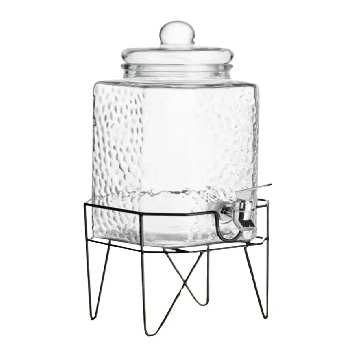 ICHIMATSU - Dispensador de Bebidas de Vidrio 10 Litros + Soporte metálico