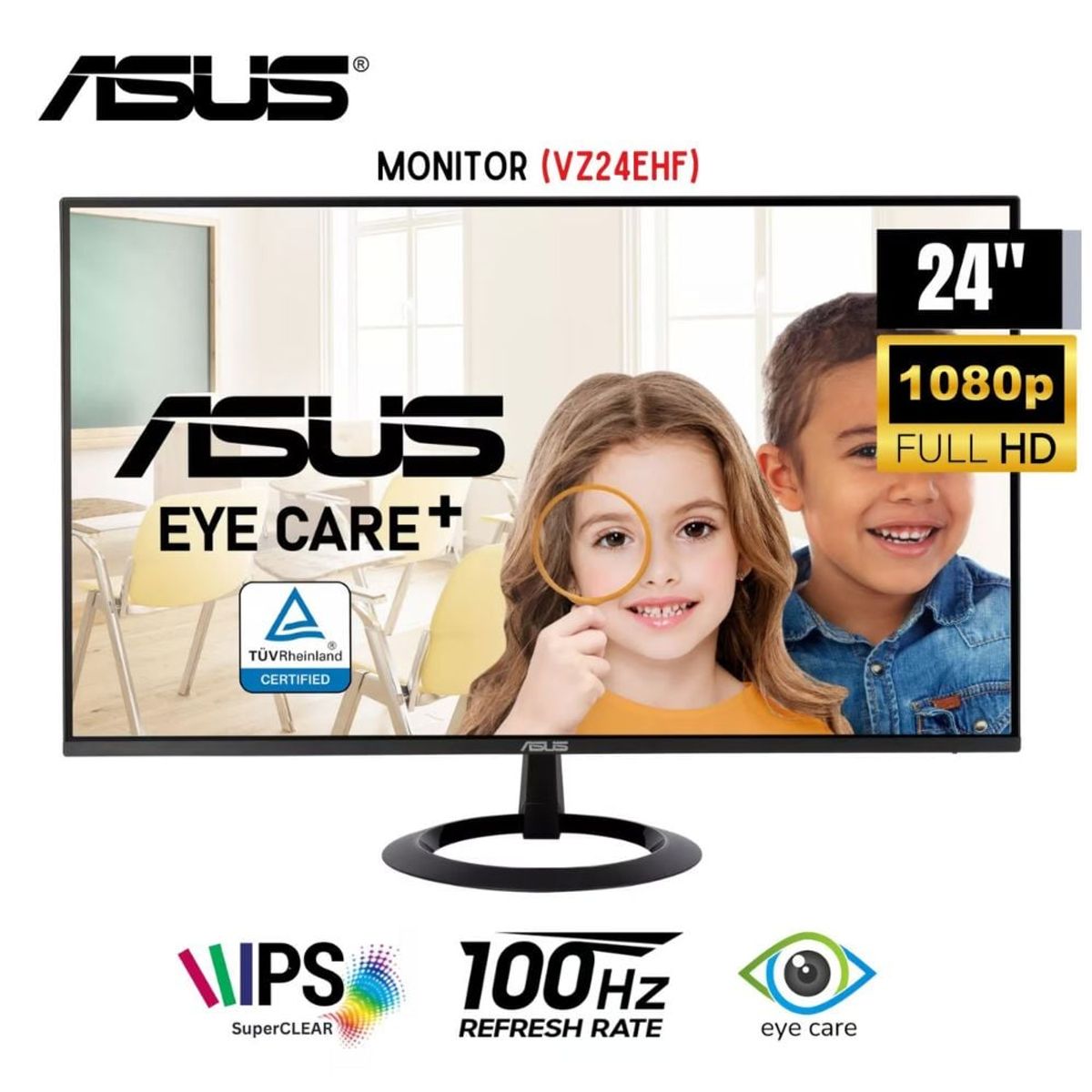 ASUS - Monitor Asus VZ24EHF 24 Gaming Eye Care Ultra SLIM IPS FHD 100HZ 1MS