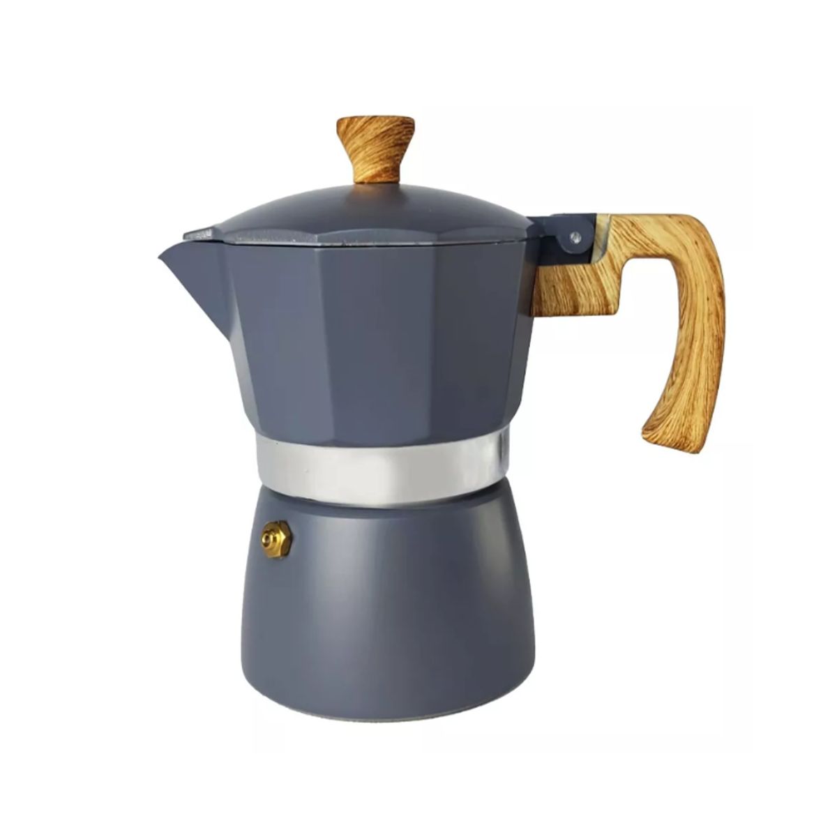 GENERICO - Cafetera moka italiana vintage gris 3tz