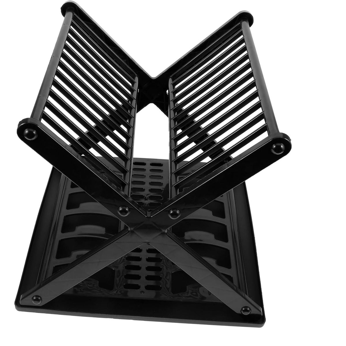 GENERICO - Escurridor De Platos Con Diseño En X Color NEGRO