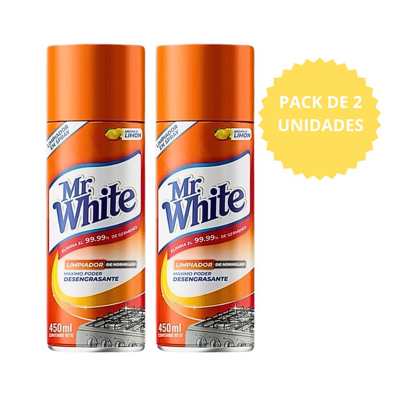 WHITE - LIMPIADOR QUITA GRASA MR. WHITE - PACK 2 UNIDADES