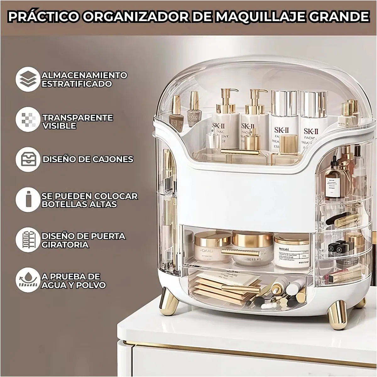 OEM - Organizador de Maquillaje Perfumes y Joyas Ligero Y Lujoso