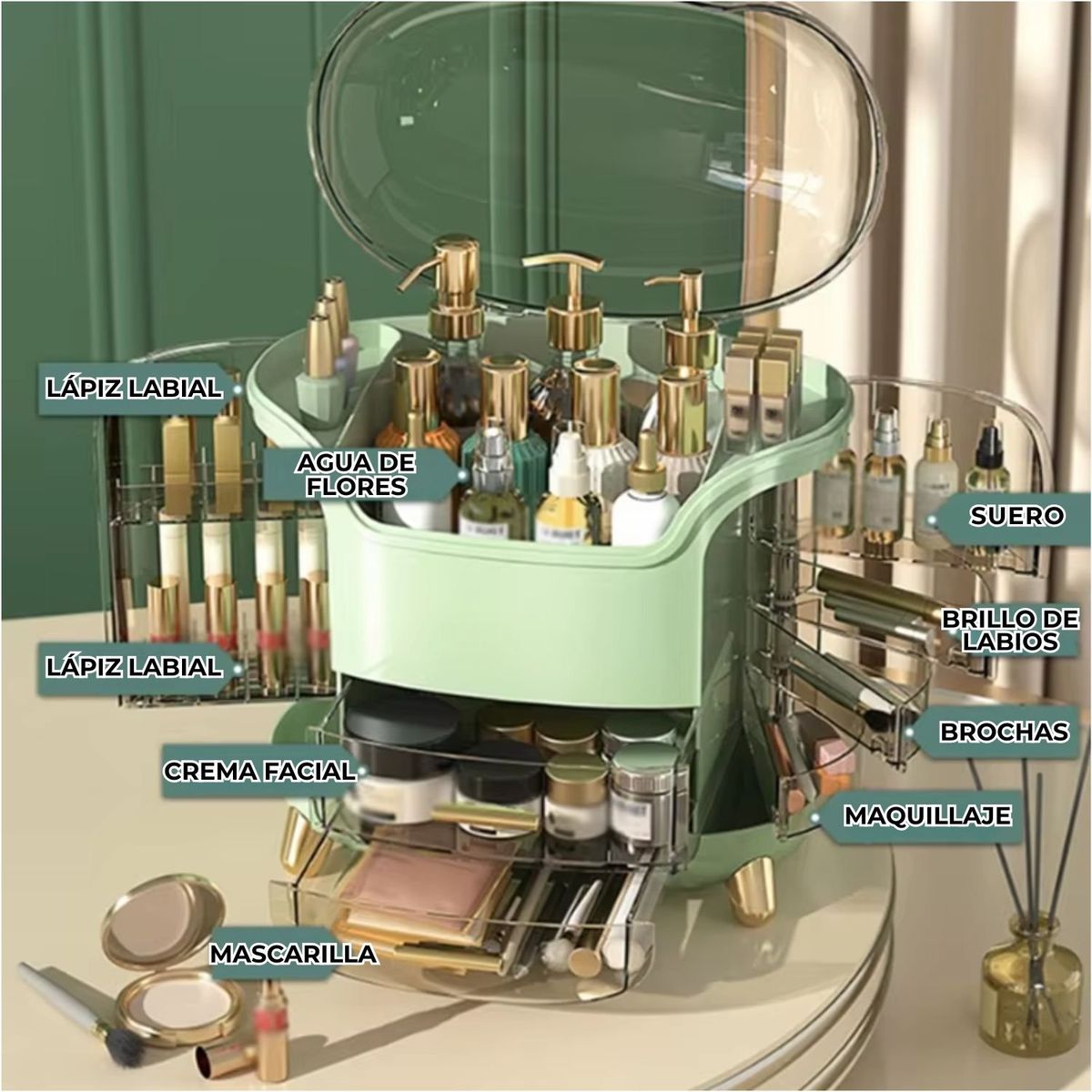 OEM - Organizador de Maquillaje Organizador De Cosmeticos Portátil Multiuso