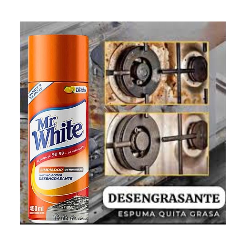 WHITE - LIMPIADOR QUITA GRASA MR. WHITE - PACK 4 UNIDADES
