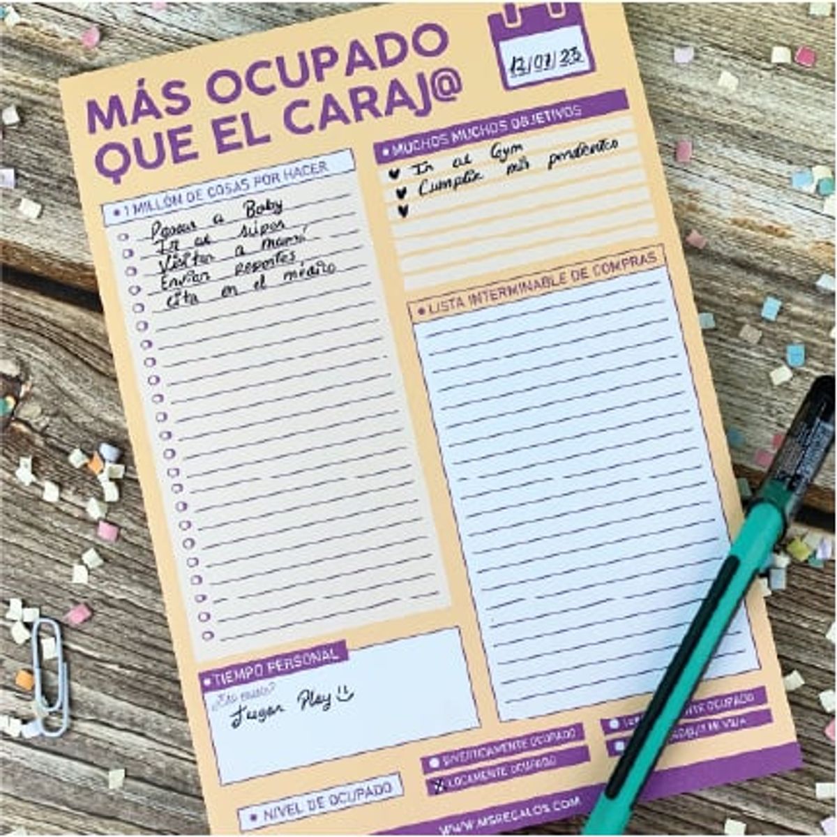 GENERICO - Planner  Más ocupado que el Caraj