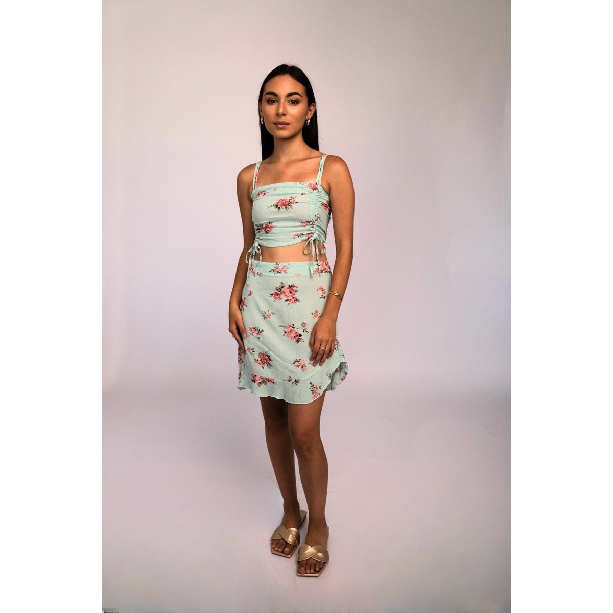 AMA OUTFITTERS - SET TOP Y FALDA HAWAI