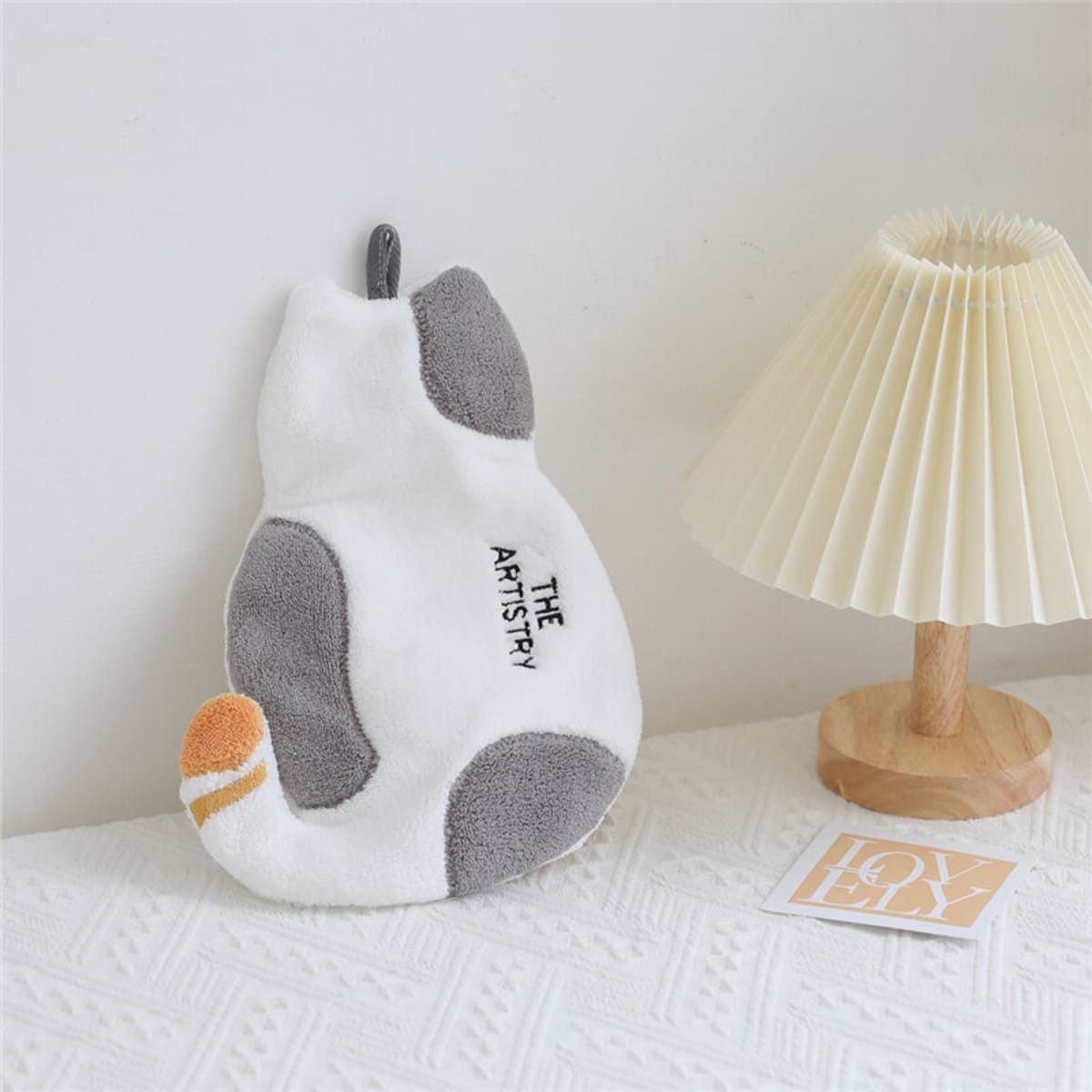 ELMEJORPRECIO - Secador de Mano Absorbente Diseño Gato Gris