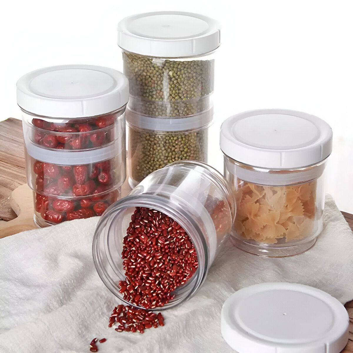 ELMEJORPRECIO - Set De 3 Frascos Plegables