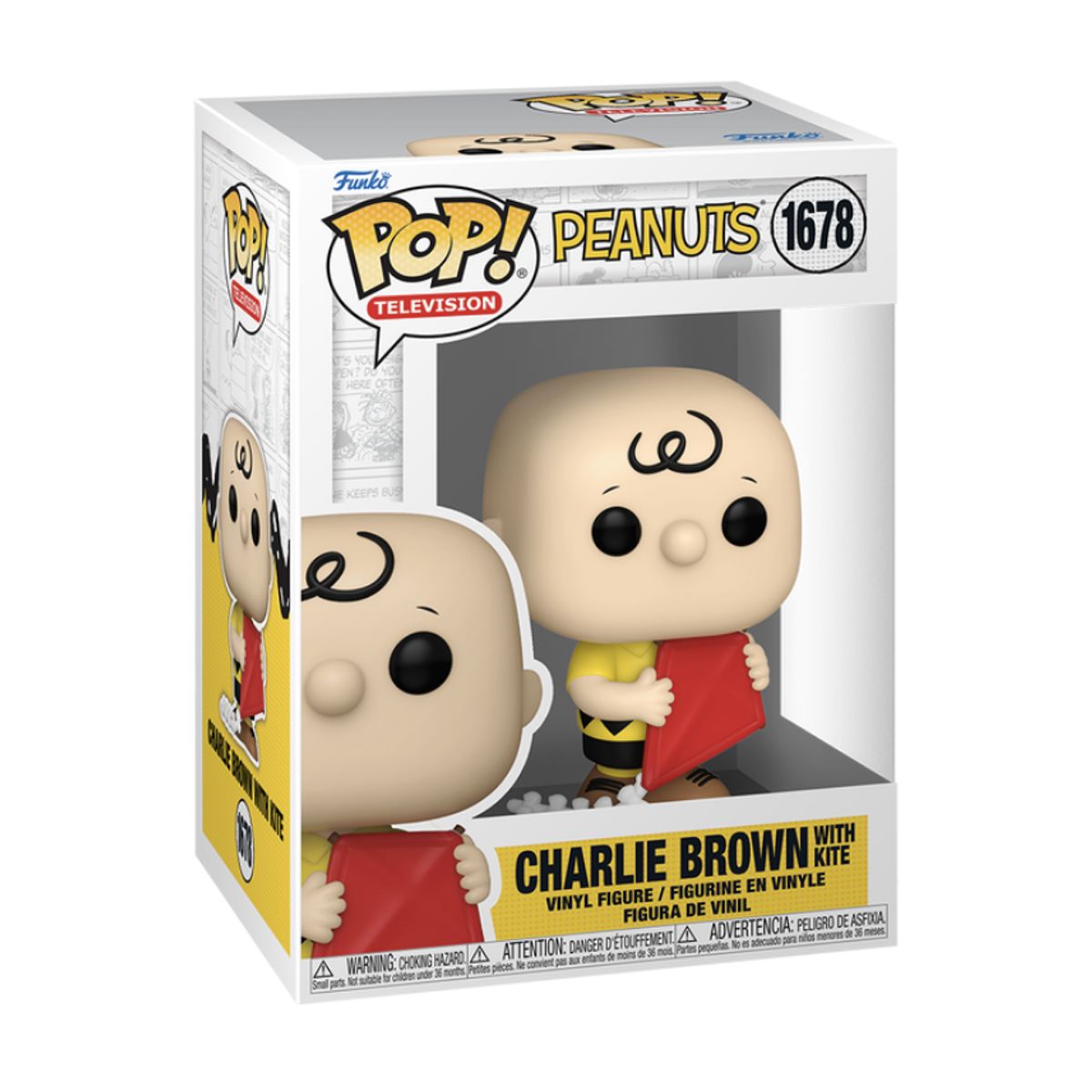 FUNKO - Charlie Brown con Cometa Funko Pop 1678 Snoopy Original