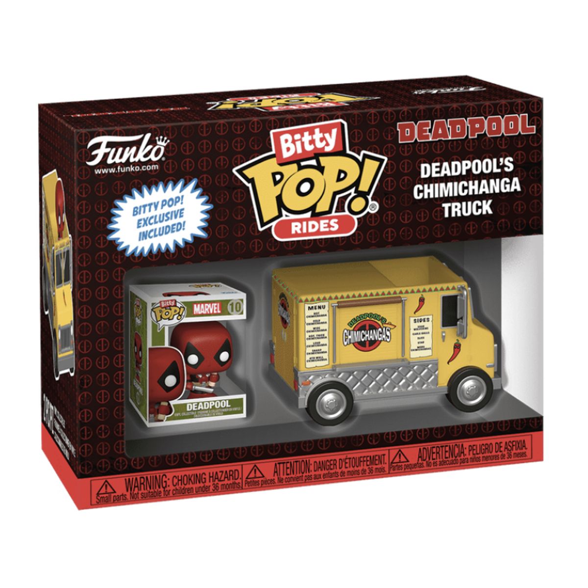 FUNKO - Deadpool y Chimichanga Truck Funko Bitty Pop Ride Original