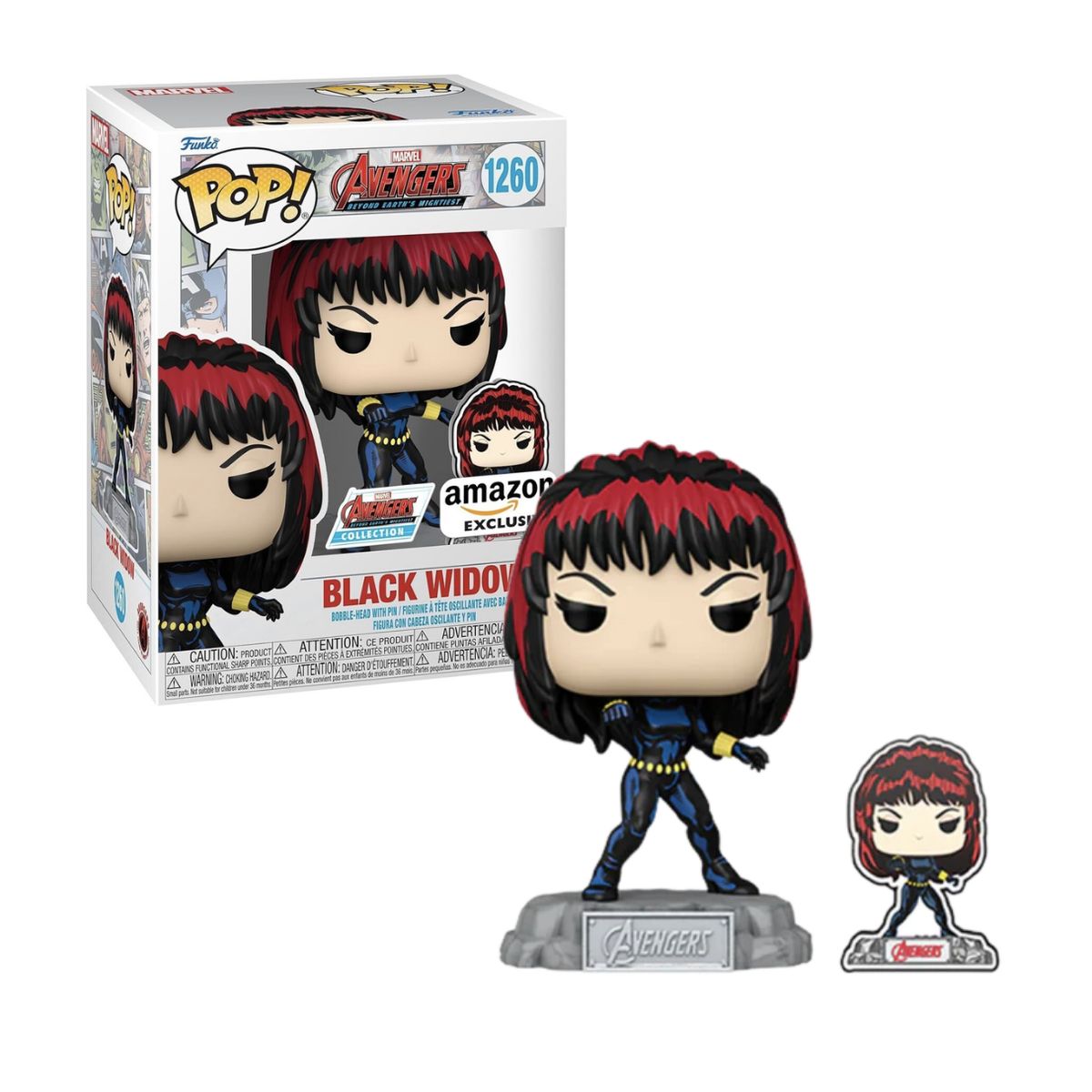 FUNKO - Black Widow cPin Funko Pop 1260 Avengers Exclusivo
