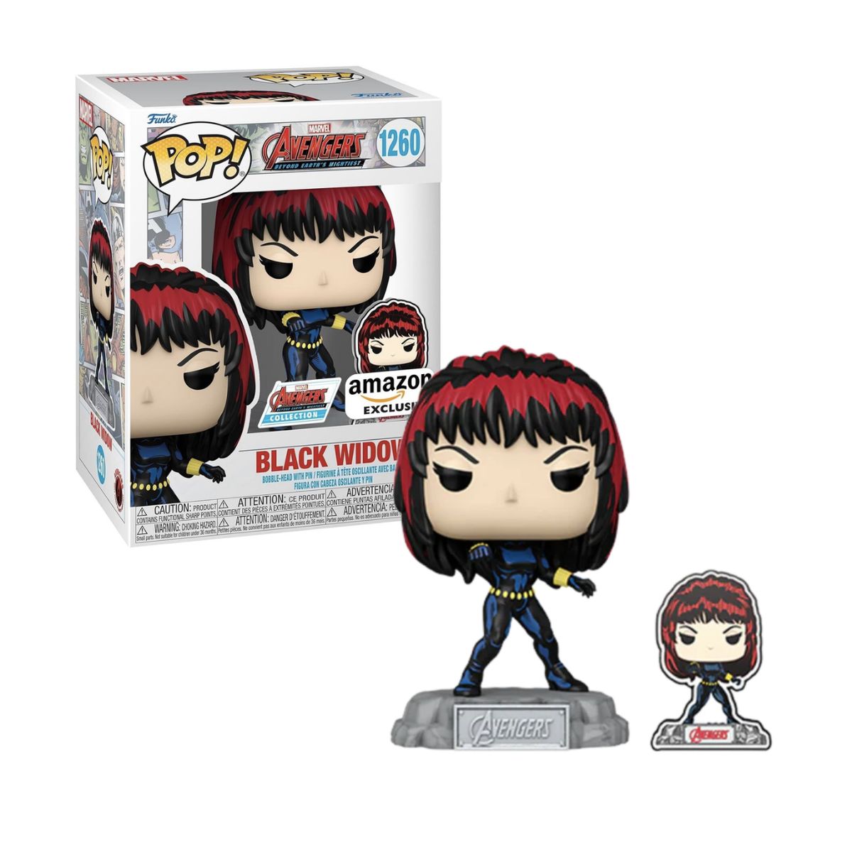 FUNKO - Black Widow cPin Funko Pop 1260 Avengers Exclusivo