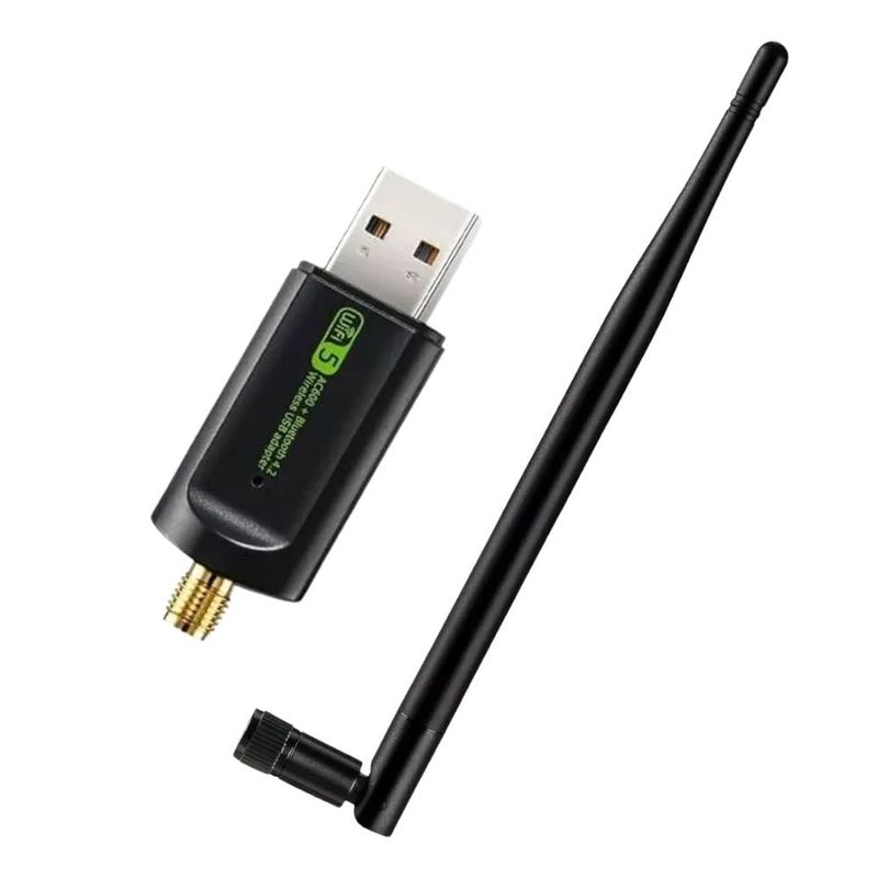 SEISA - Adaptador USB WiFi Doble Banda 2.4 G & 5.8 G + Bluetooth SEISA 4515AC