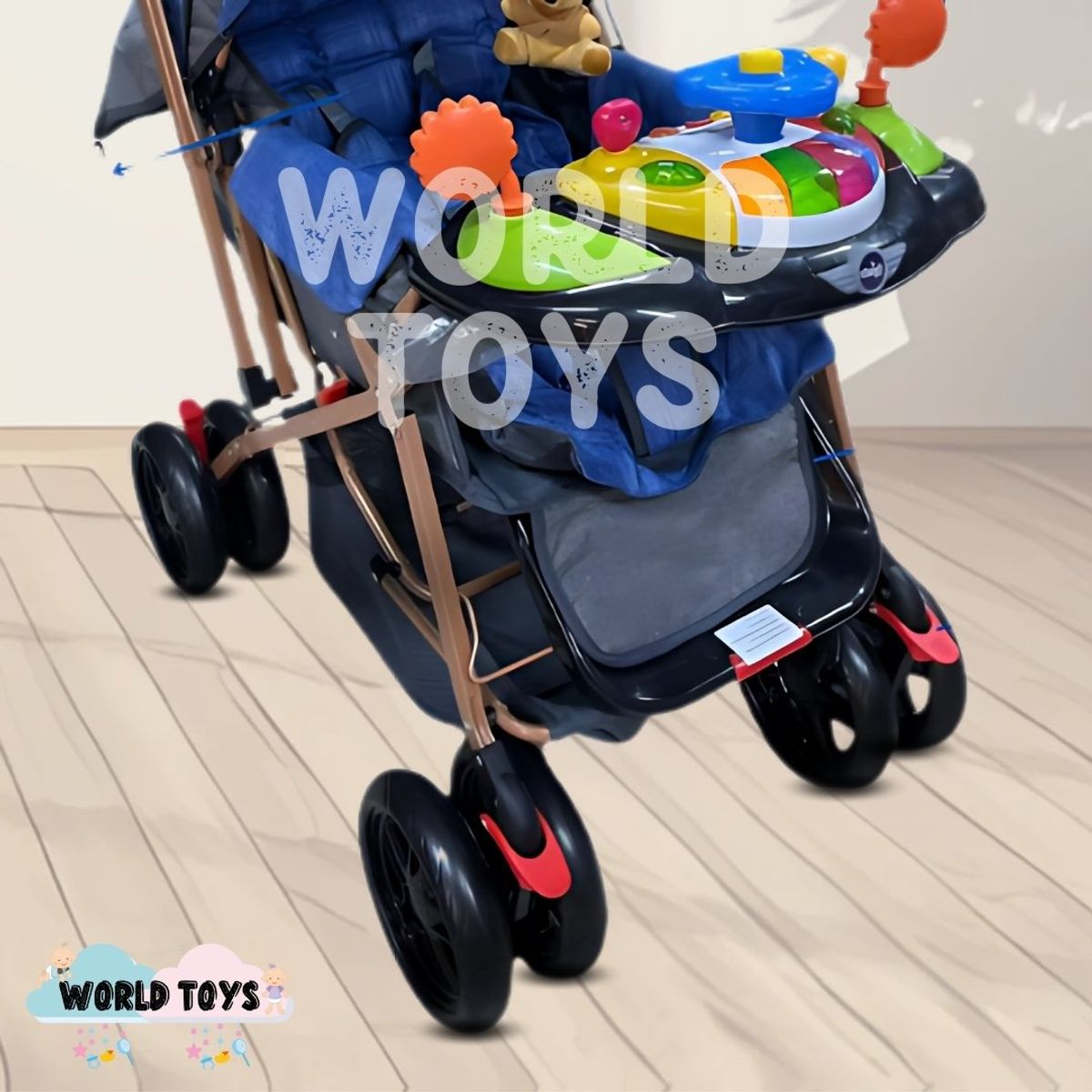 BABY - Coche Cuna con Bolso Pañalero «SHABERT PLUS» Blue