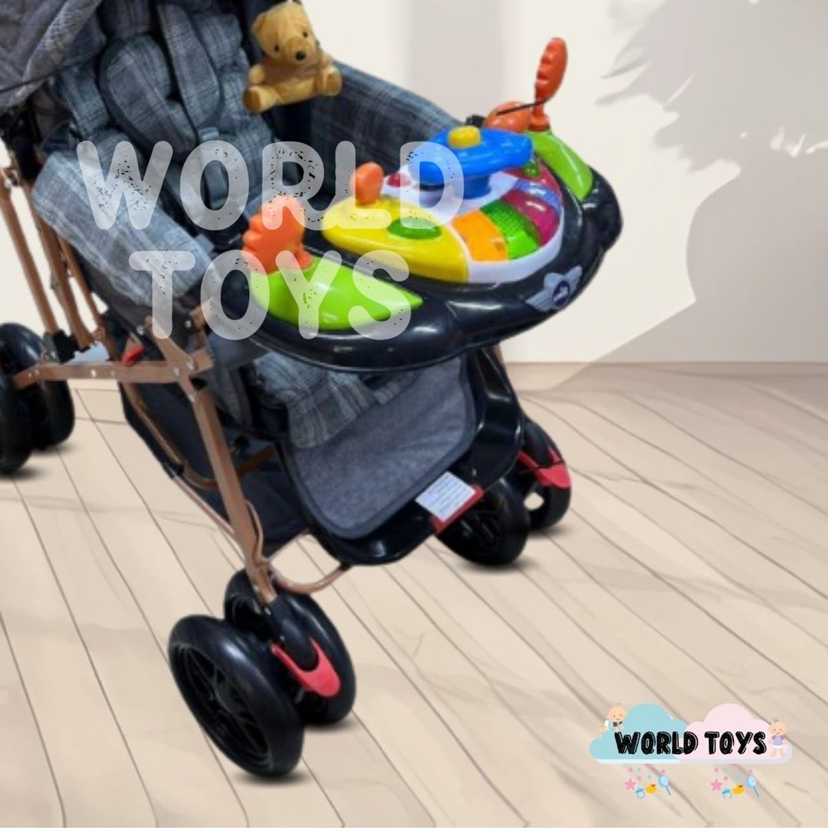 BABY - Coche Cuna con Bolso Pañalero «SHABERT PLUS» Gray