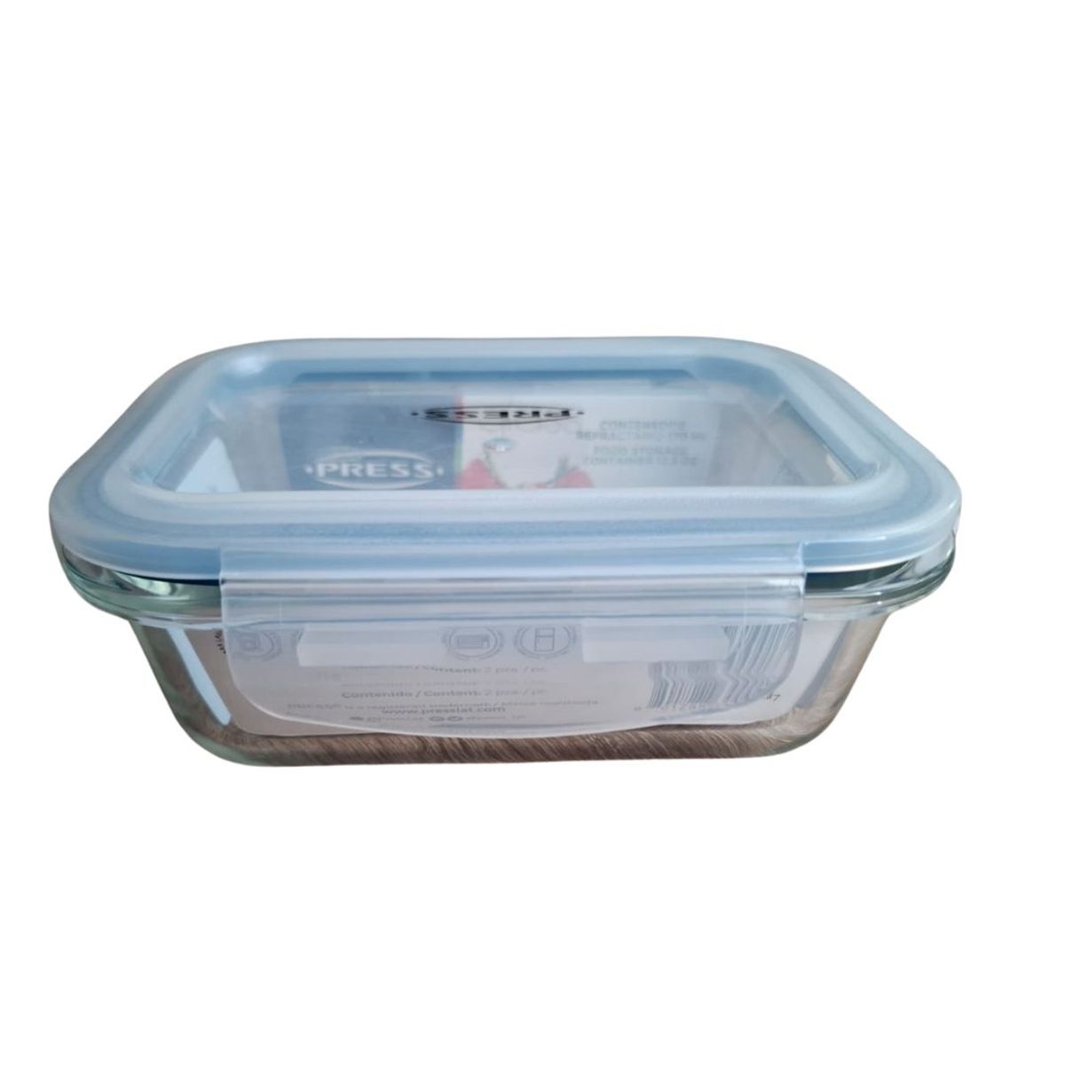 PRESS - Refractario con tapa de plastico 1050ML