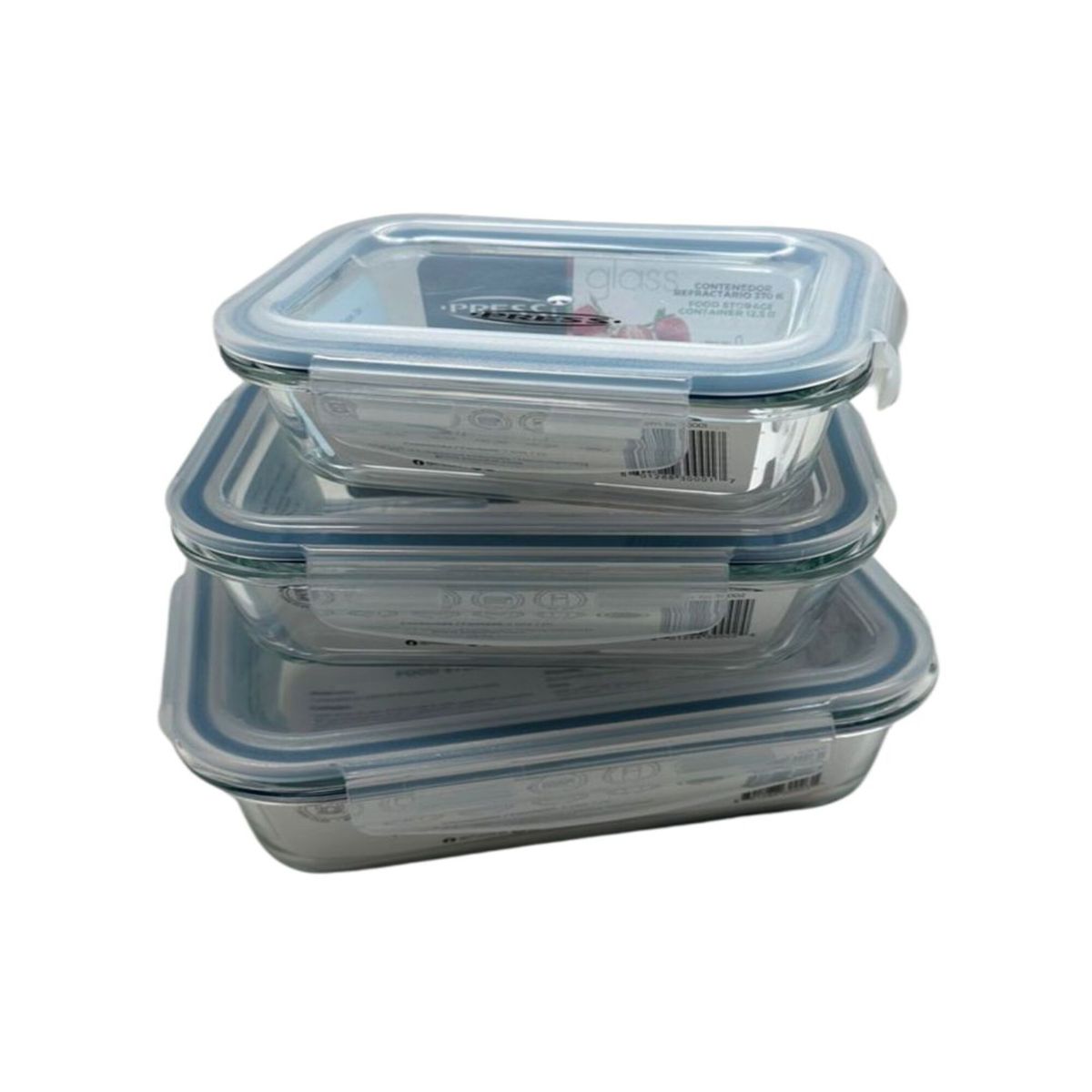 PRESS - Refractario con tapa de plastico 1050ML