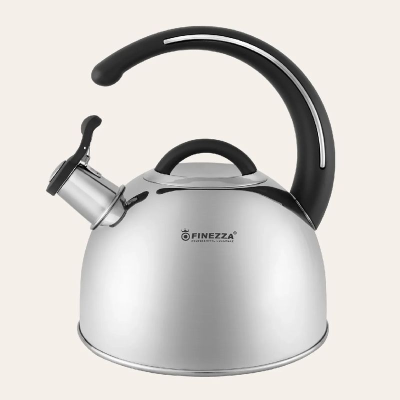 FINEZZA - Tetera Finezza FF-T0048 de Acero Inoxidable Negro 3.0 Litros