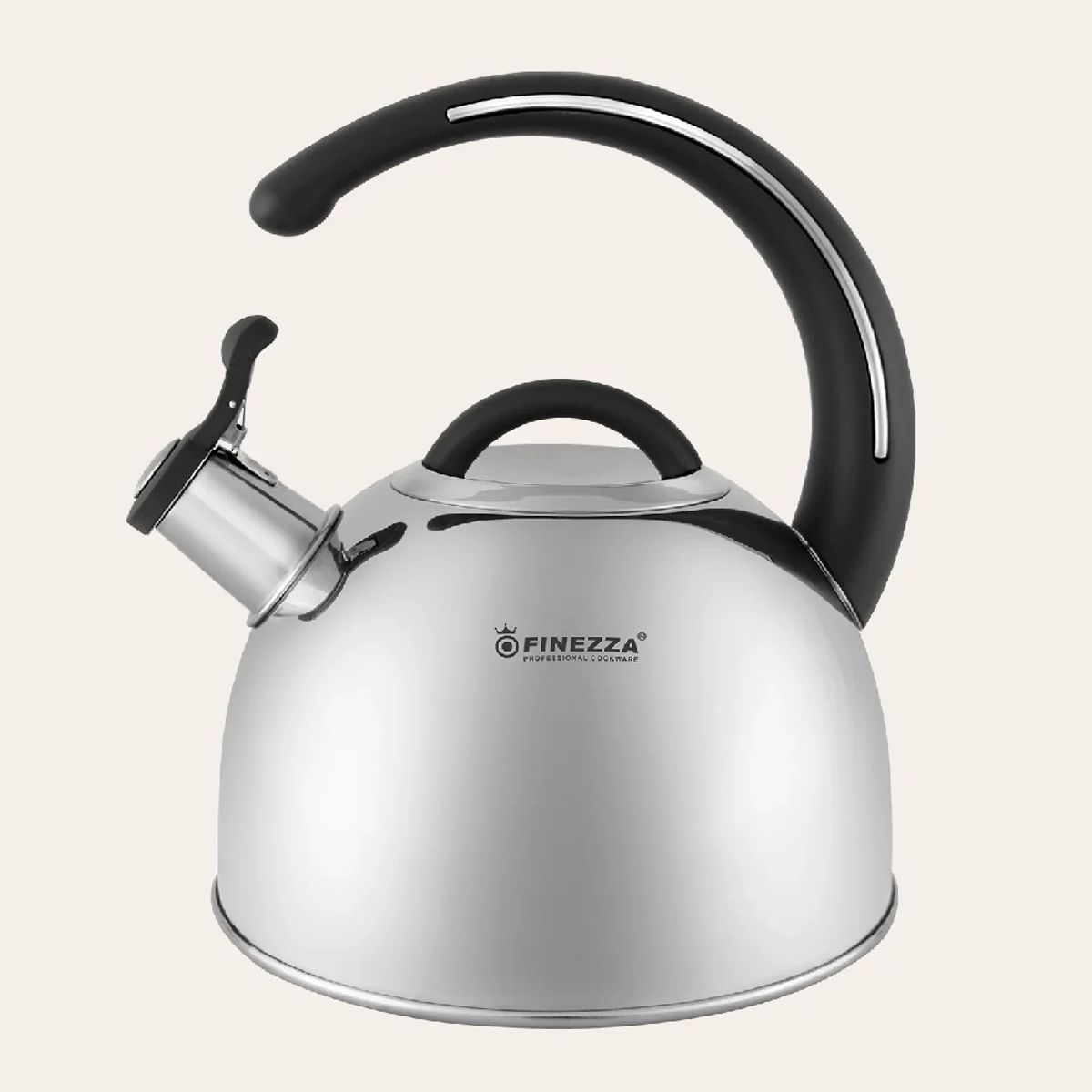 FINEZZA - Tetera Finezza FF-T0048 de Acero Inoxidable Negro 3.0 Litros