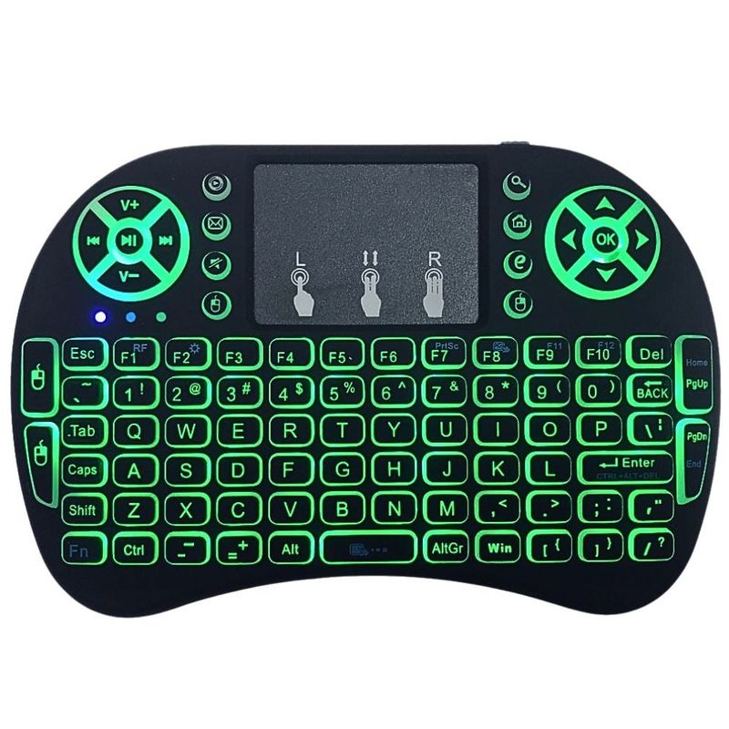 GENERICO - Mini Teclado Inalámbrico con Luz RGB y Función Táctil Control Blacklit