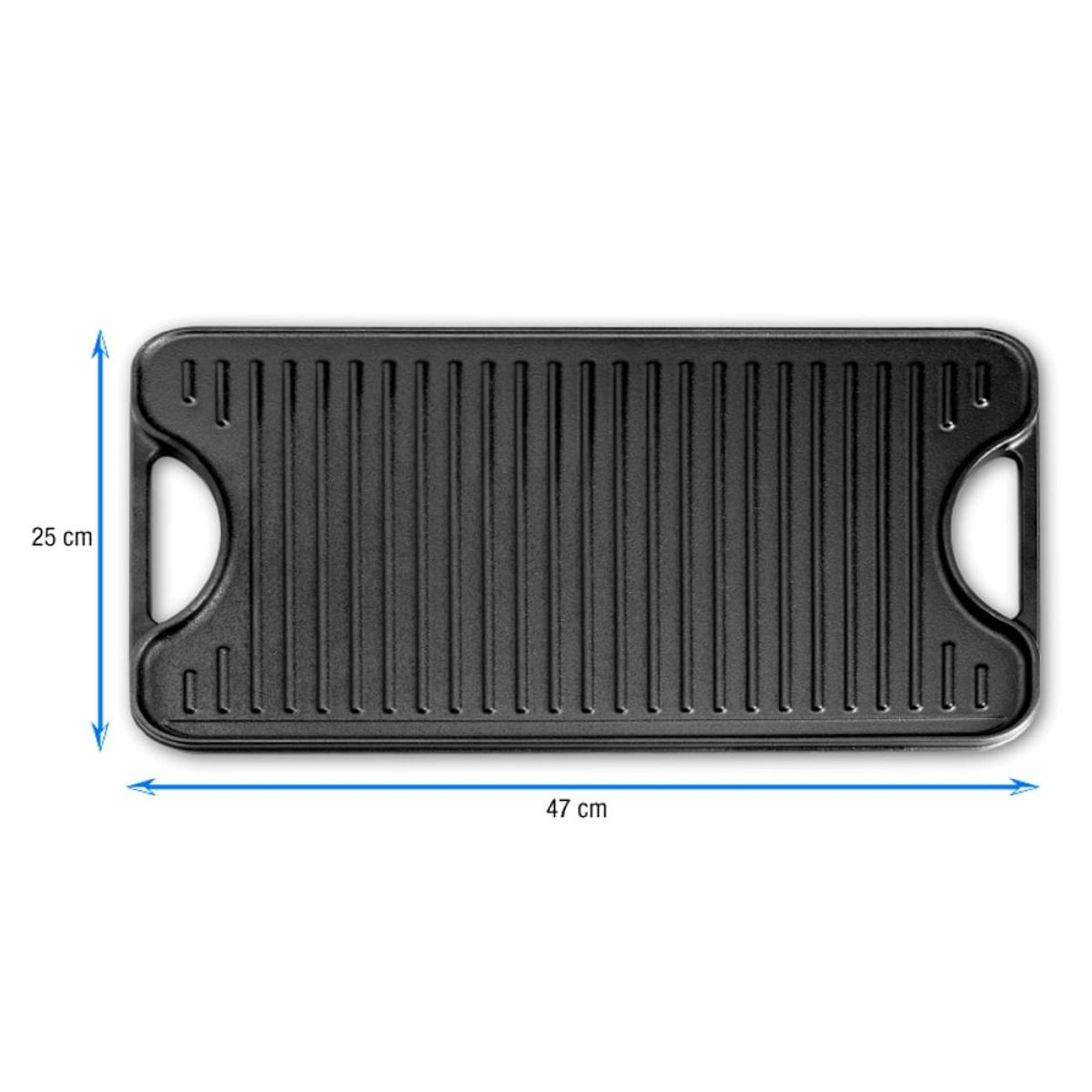 VICTORIA - PLANCHA ASADORA VICTORIA HIERRO FUNDIDO ESMALTADA REVERSIBLE 47X25 CM
