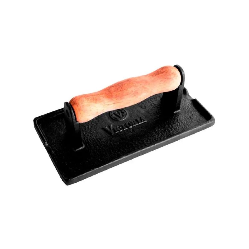 VICTORIA - PLANCHA PRENSA PARRILLERA VICTORIA PISADOR DE CARNES 22 CM PRECURADO
