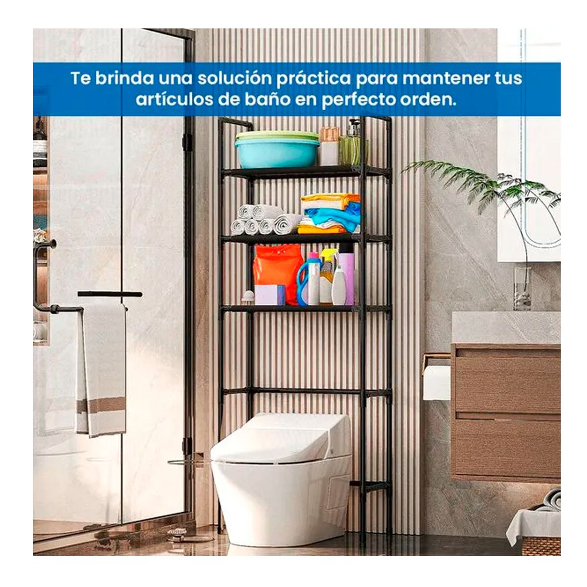 GENERICO - Estante baño 3 Niveles Rack Multiuso Soporte