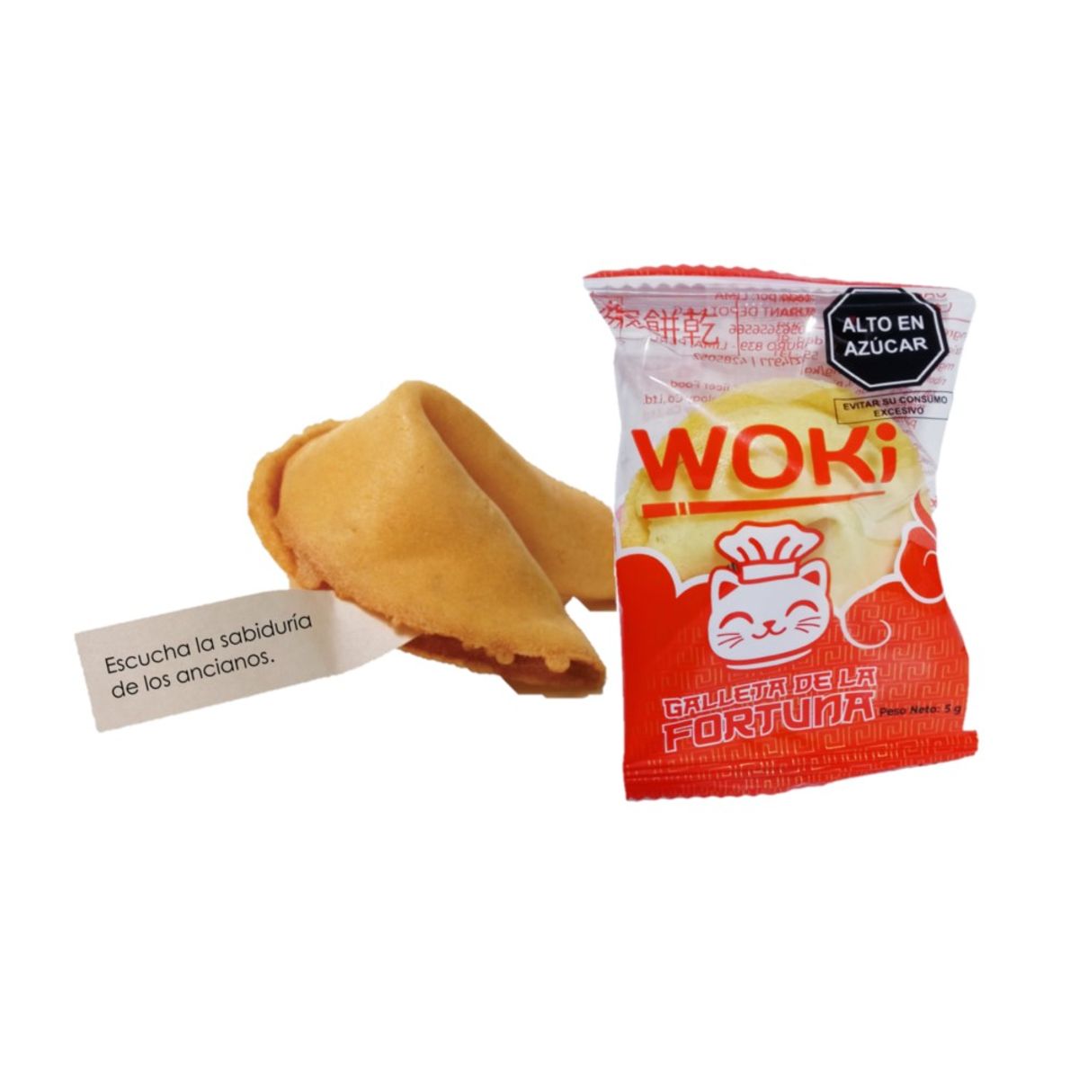 GENERICO - Galleta De La Suerte Obleas con Frases Rojo 1u Woki