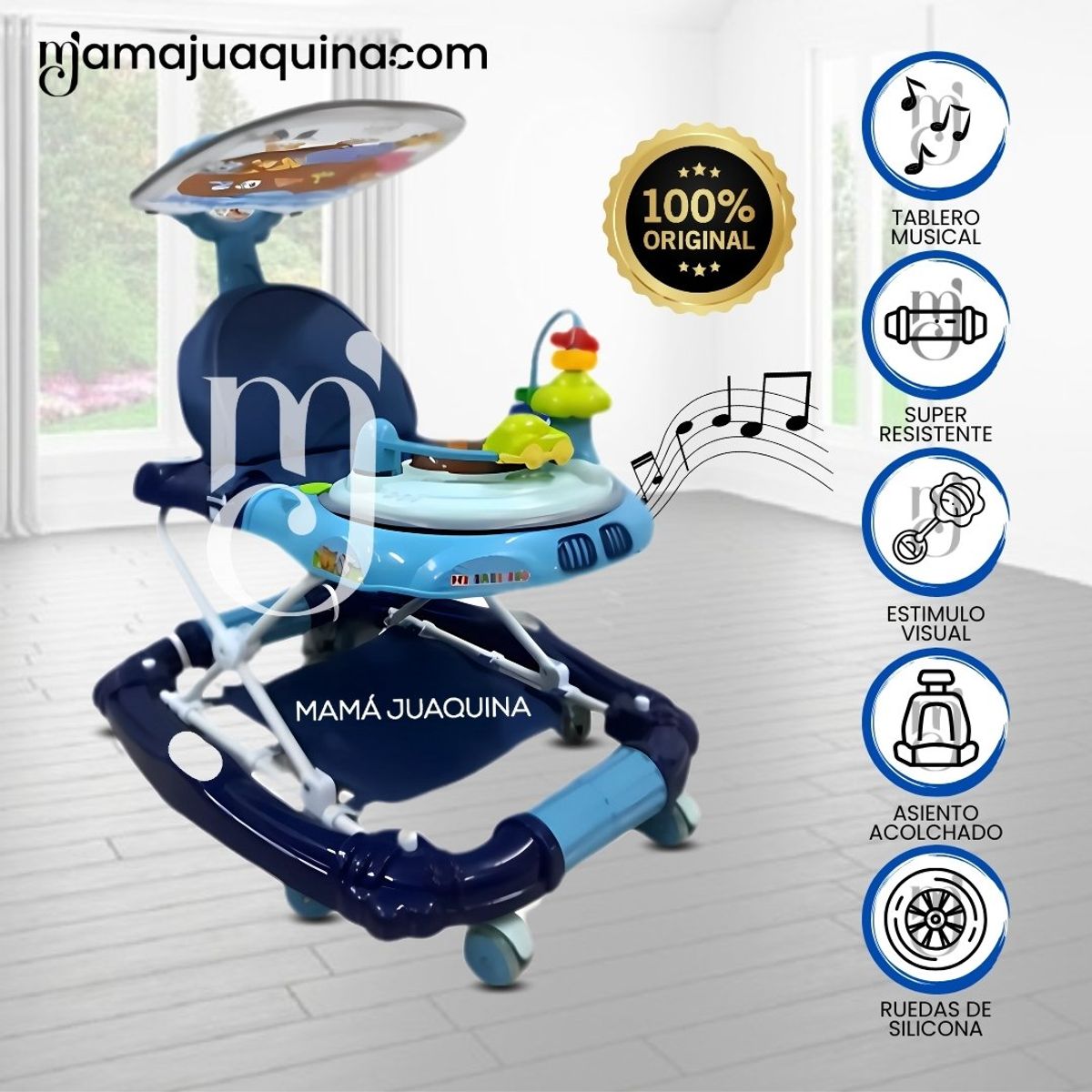 BABY - Andador con Tablero Musical «FIRST WALK» Blue