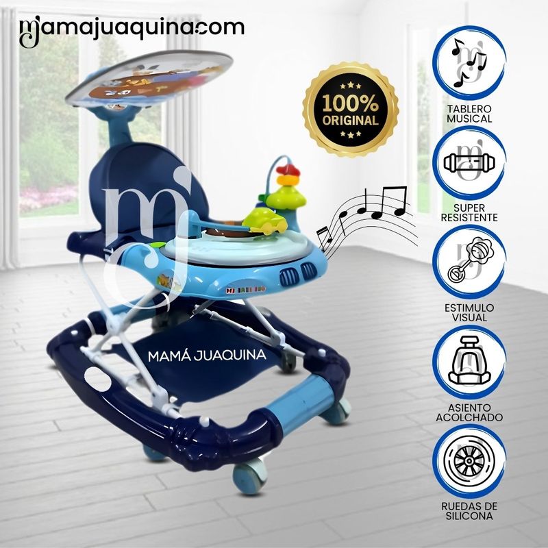 BABY - Andador con Tablero Musical «FIRST WALK» Blue